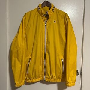 K-Way Claude 3.0 Yellow Waterproof Hooded Rain Jacket Men’s XL